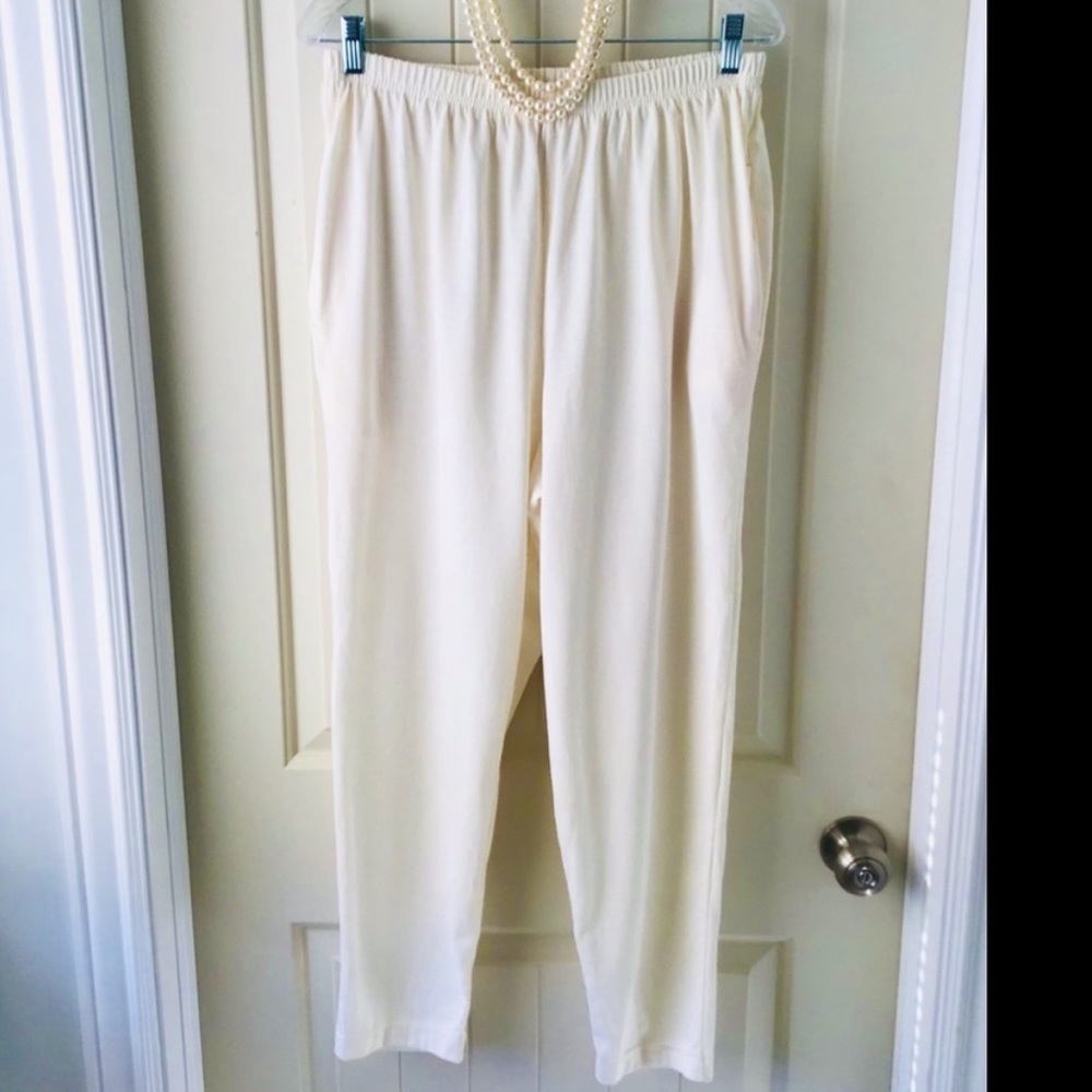 Vintage 80’s High Waist Cream Stretch Pants